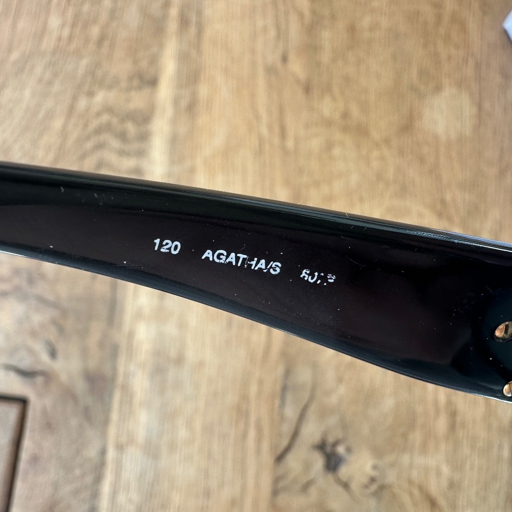 Kate Spade Pearl Rectangular Wrap Sunglasses, Bla… - image 5